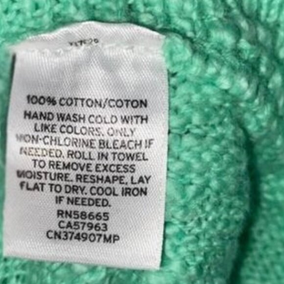 NWT Caslon Sweater With Ribbon Wrist Tie Embellishments 100% Cotton Size XXS - Picture 6 of 8